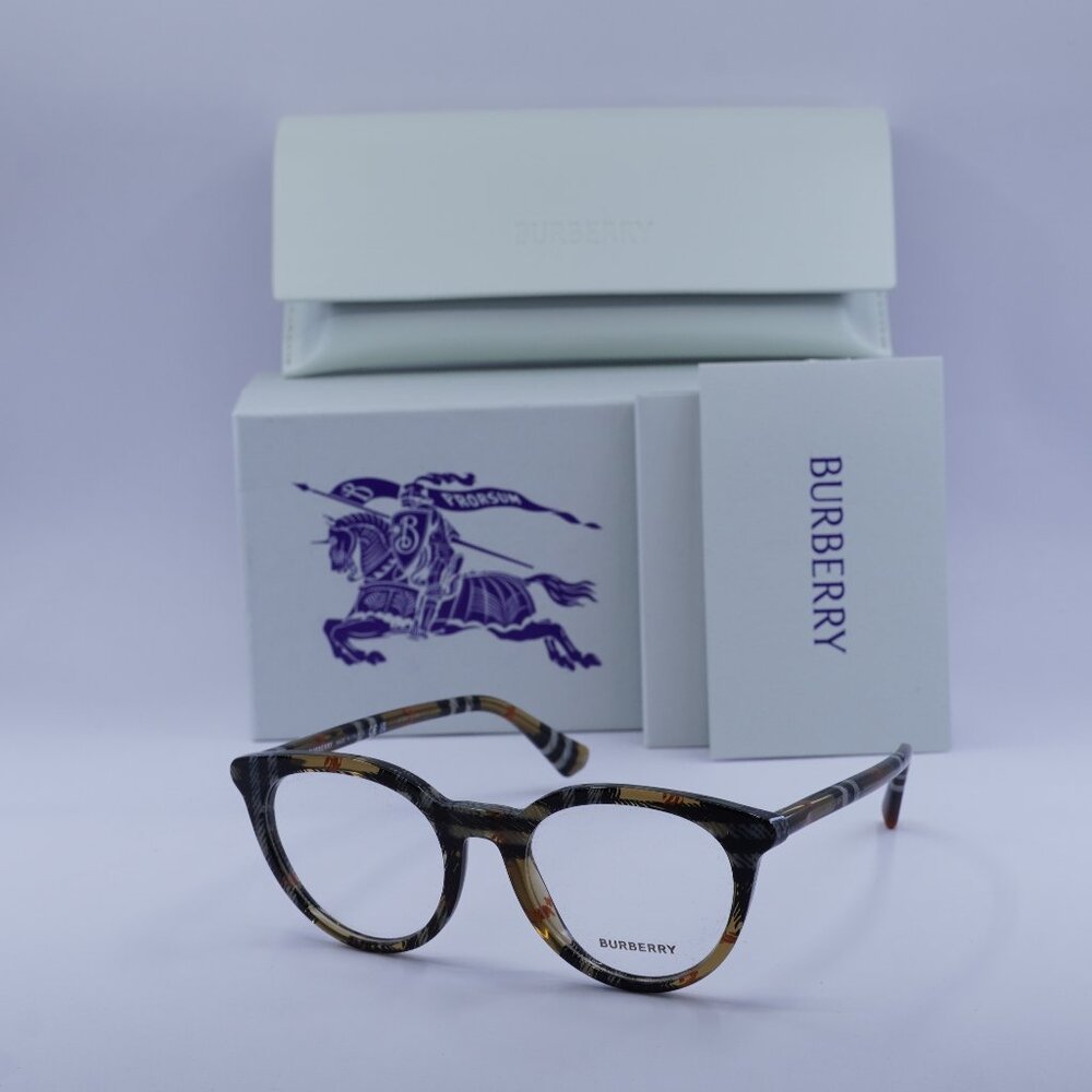 Burberry BE2429 4163 Cat Eye Eyeglasses 50mm – Check Sand